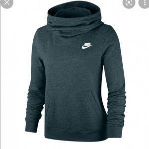 Nike Green XL Fleece Pullover Cowl Hoodie